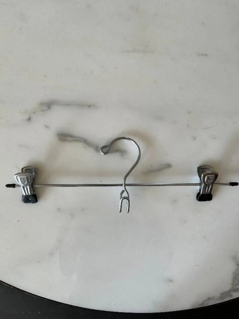 Lot of 8 Stacking Skirt/Pant Hangers with Adjustable Rubber Coated Clips